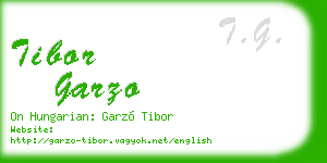 tibor garzo business card